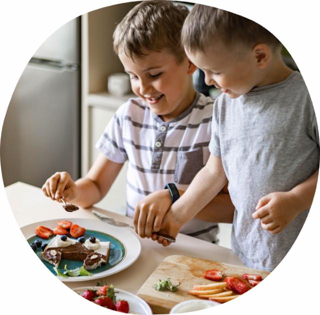 To drenge der skal til at spise